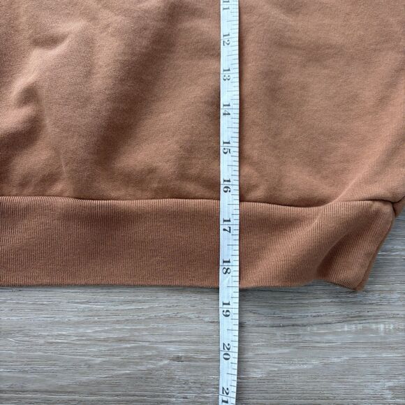 Reformation Sweatshirt Womens Size Medium Brown Cropped Pullover Long Sleeve - Picture 3 of 5